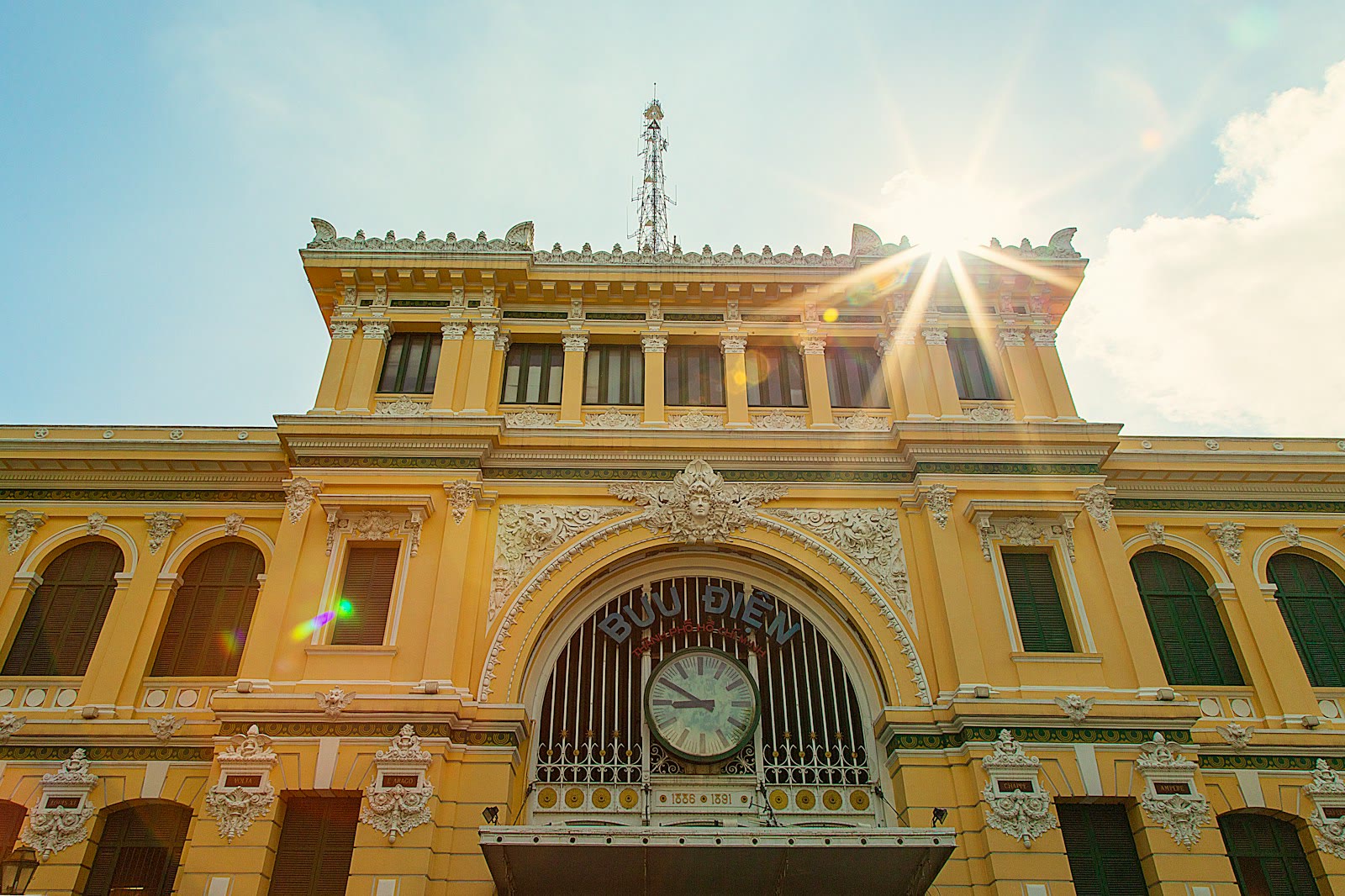 The Central Post Office in Ho Chi Minh City